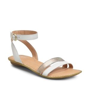 NWT Børn Mai Easy Sandal - Ankle Strap White Flat Sandals